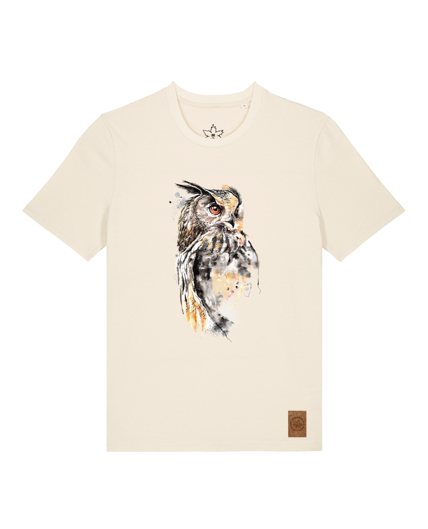 bio-unisex-medium fit-tshirt-eule-sttu169-natur-front