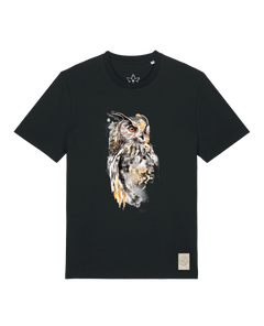bio-unisex-medium fit-tshirt-eule-sttu169-schwarz-front