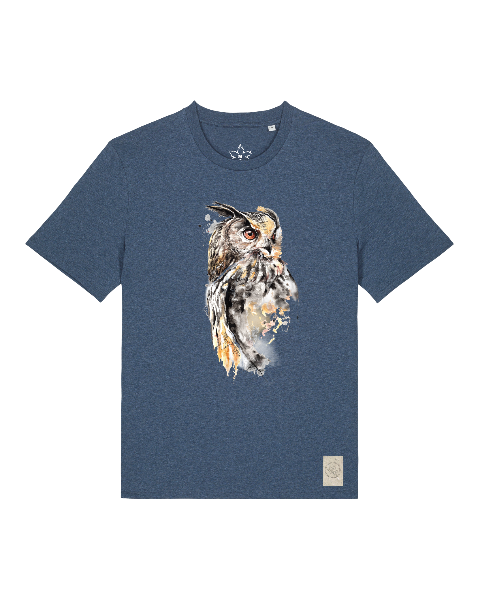 bio-unisex-medium fit-tshirt-eule-sttu169-walblau-front