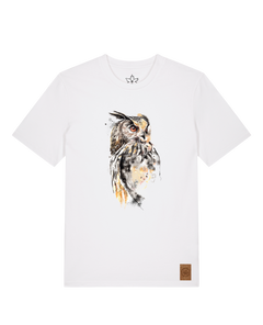 bio-unisex-medium fit-tshirt-eule-sttu169-weiß-front