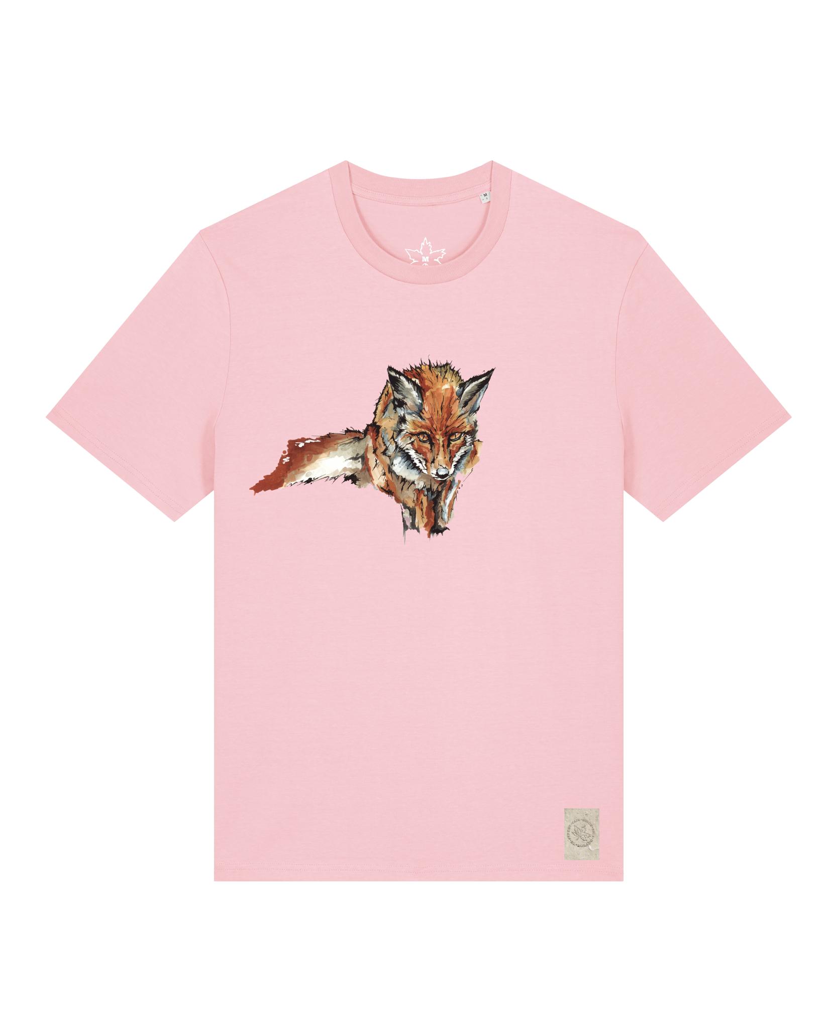 bio-unisex-medium fit-tshirt-fox views-sttu169-flamingo-front
