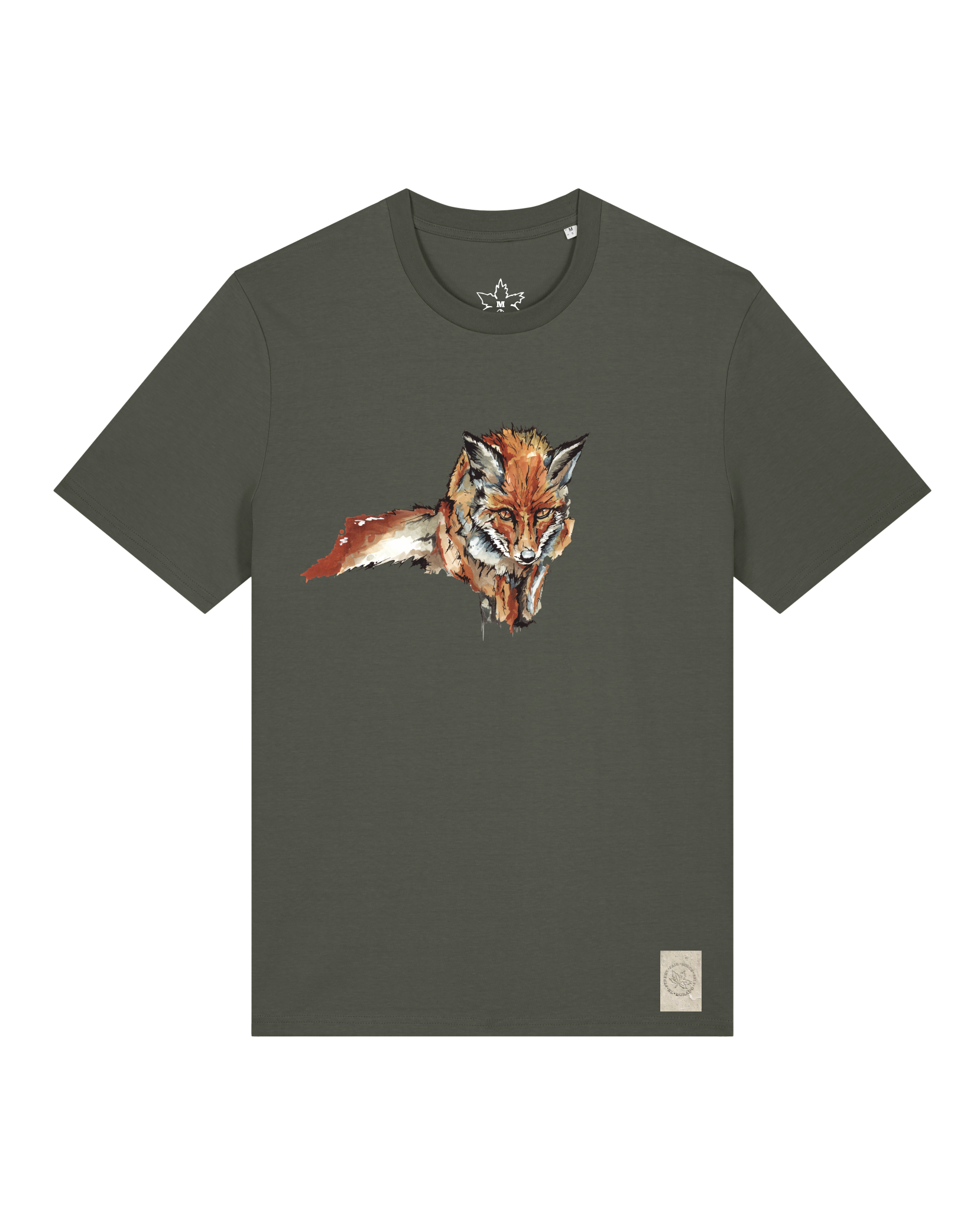 bio-unisex-medium fit-tshirt-fox views-sttu169-grunkohl-front