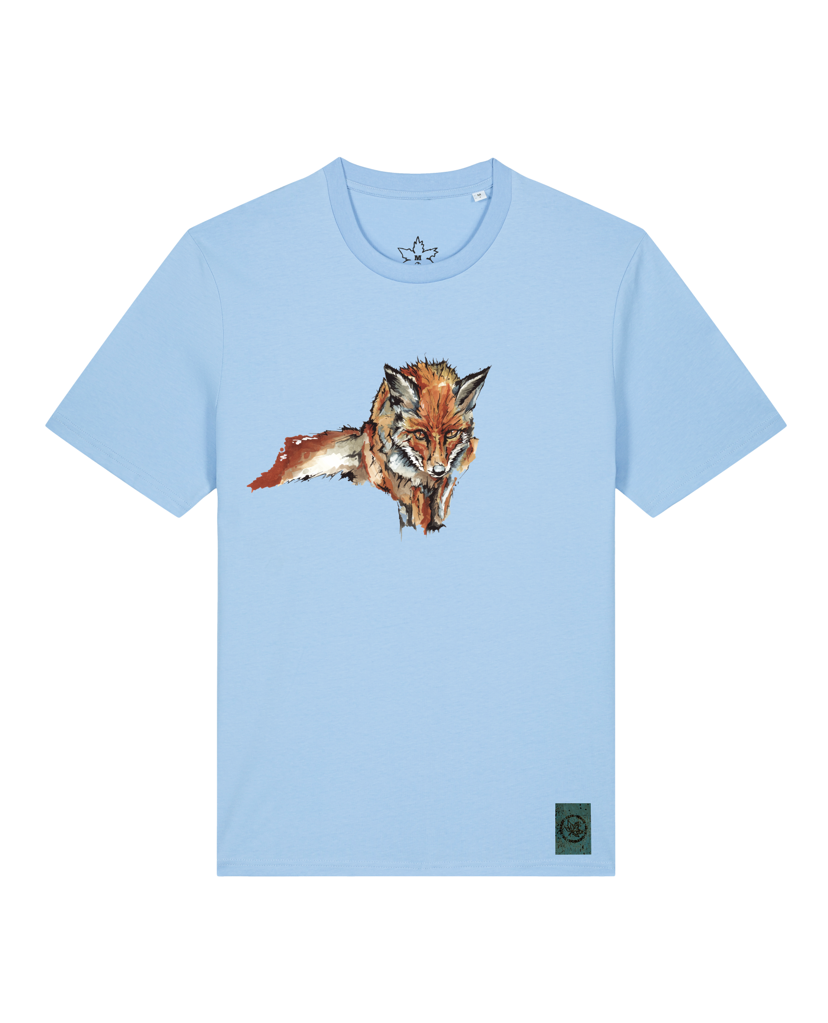 bio-unisex-medium fit-tshirt-fox views-sttu169-lagune-front