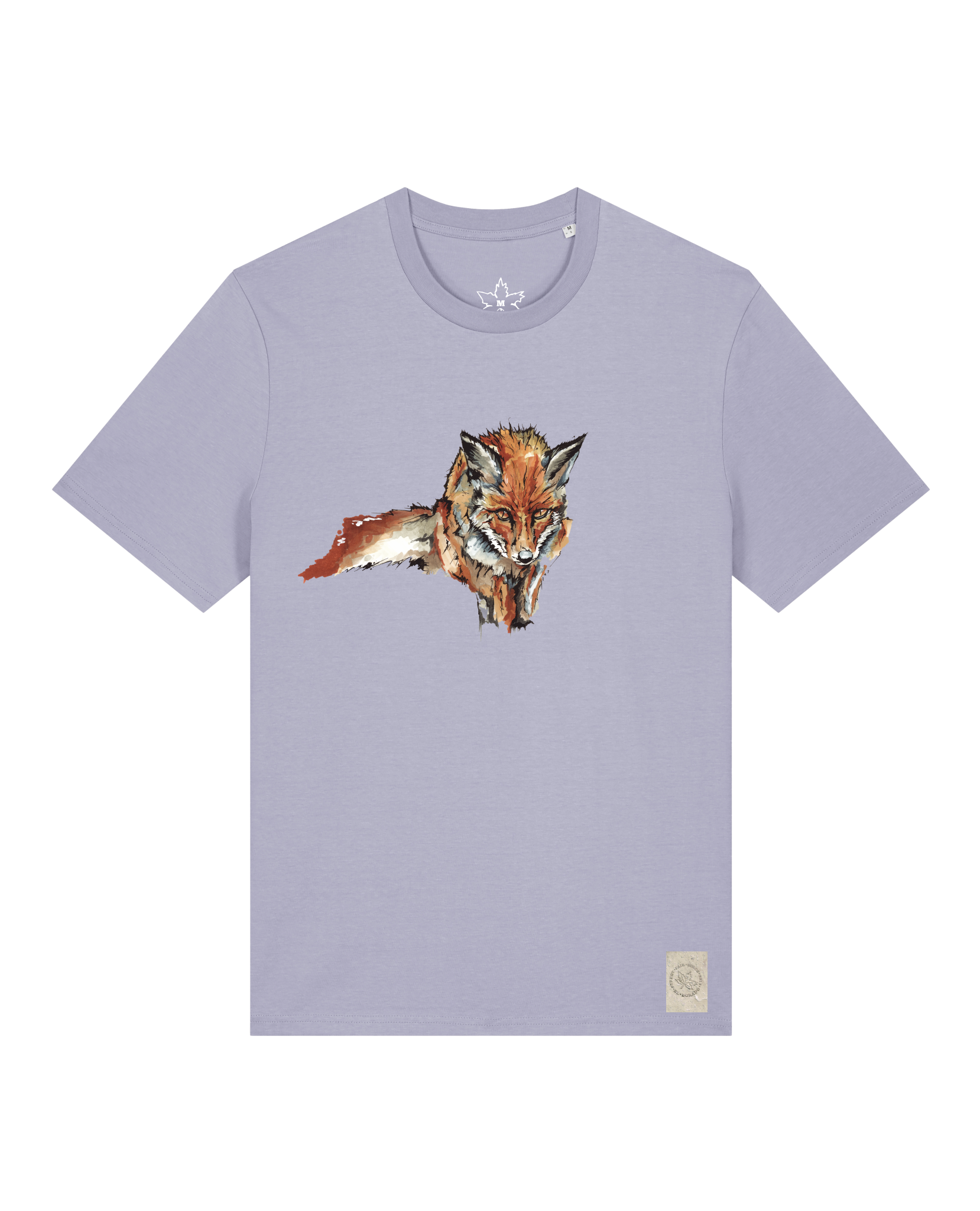 bio-unisex-medium fit-tshirt-fox views-sttu169-lavender-front