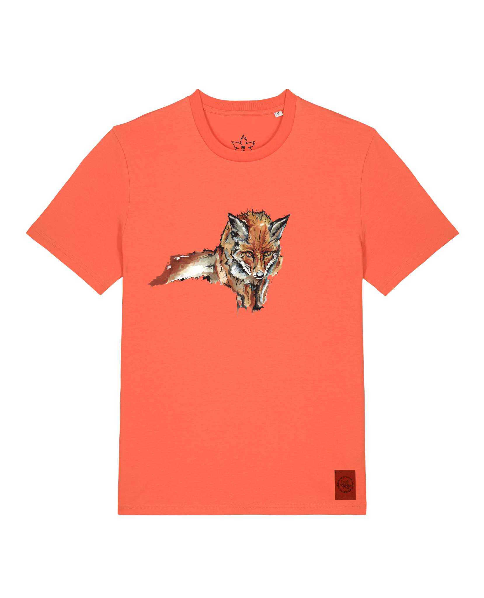 bio-unisex-medium fit-tshirt-fox views-sttu169-mandarine-front