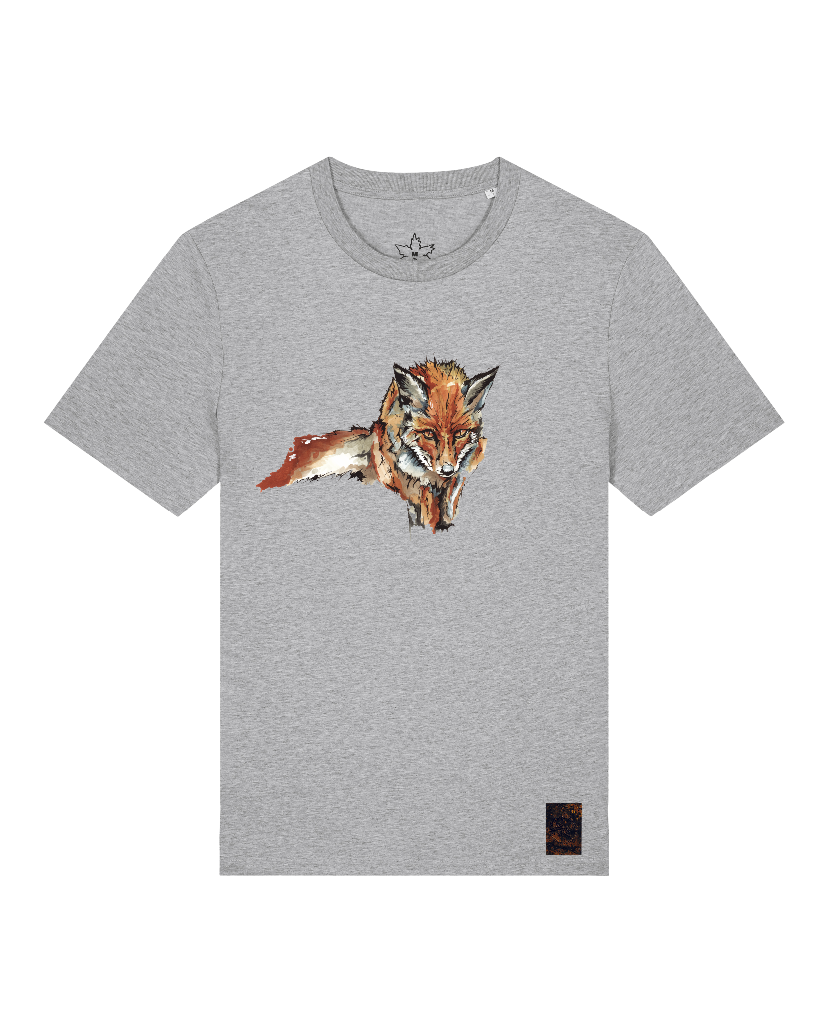 bio-unisex-medium fit-tshirt-fox views-sttu169-mausgrau-front
