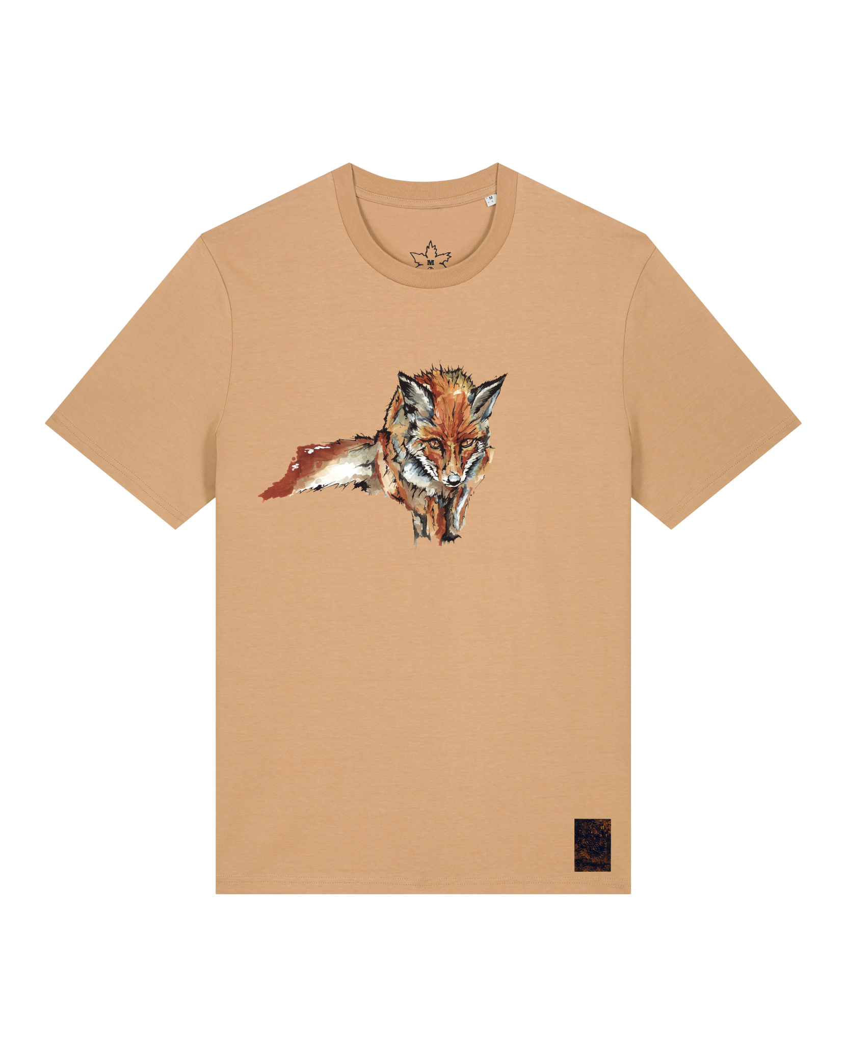 bio-unisex-medium fit-tshirt-fox views-sttu169-meersand-front