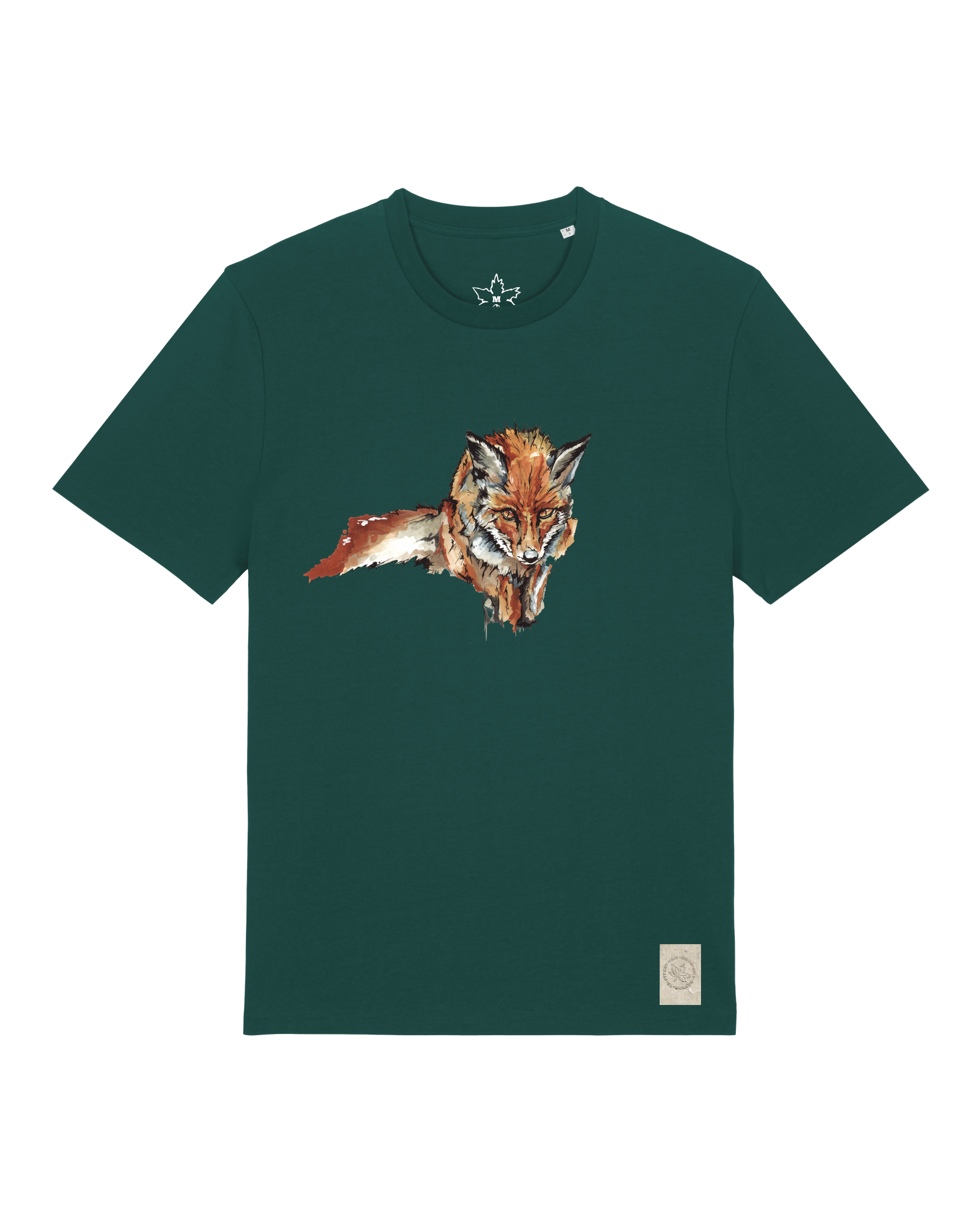 bio-unisex-medium fit-tshirt-fox views-sttu169-spirulina-front