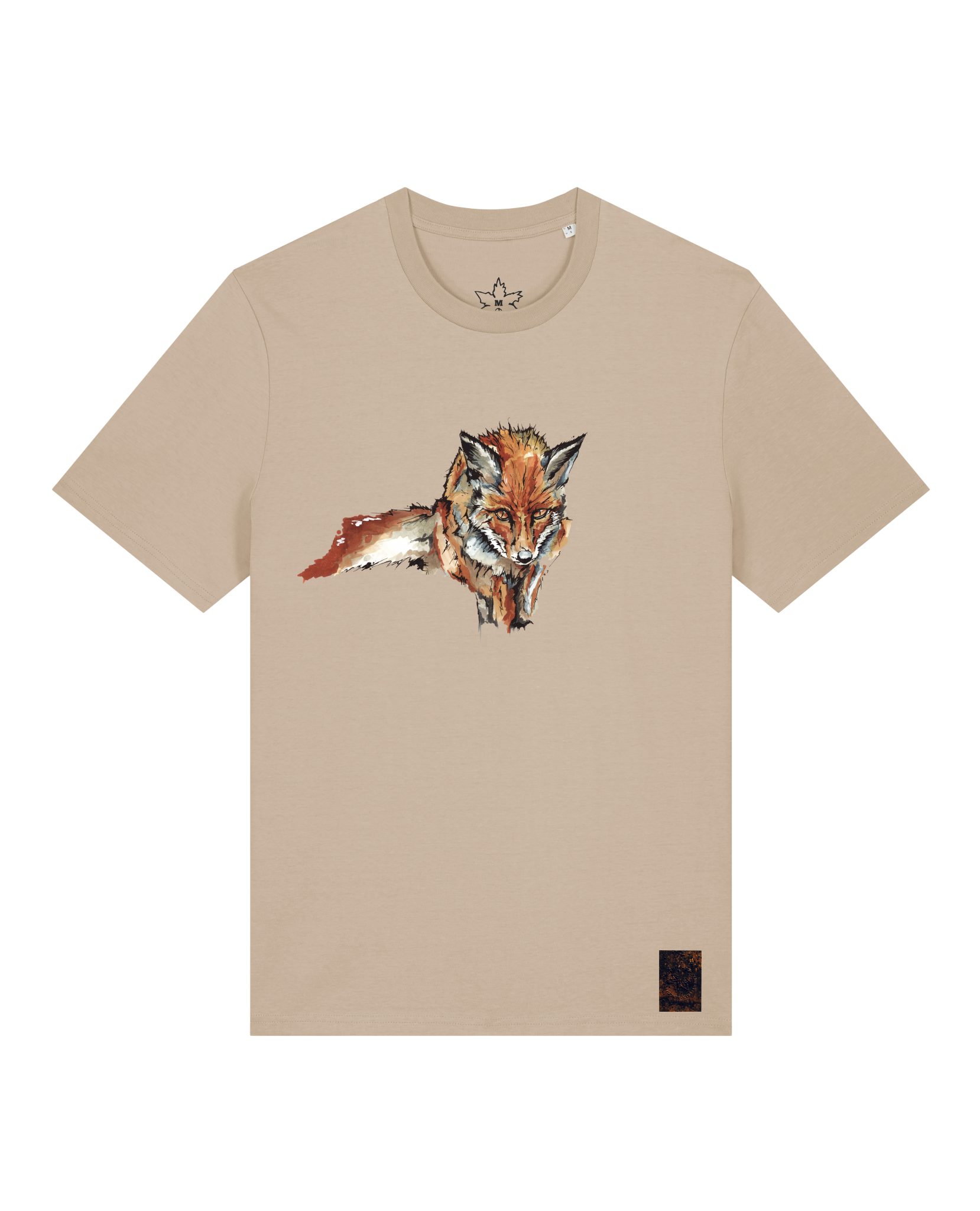 bio-unisex-medium fit-tshirt-fox views-sttu169-treibsand-front