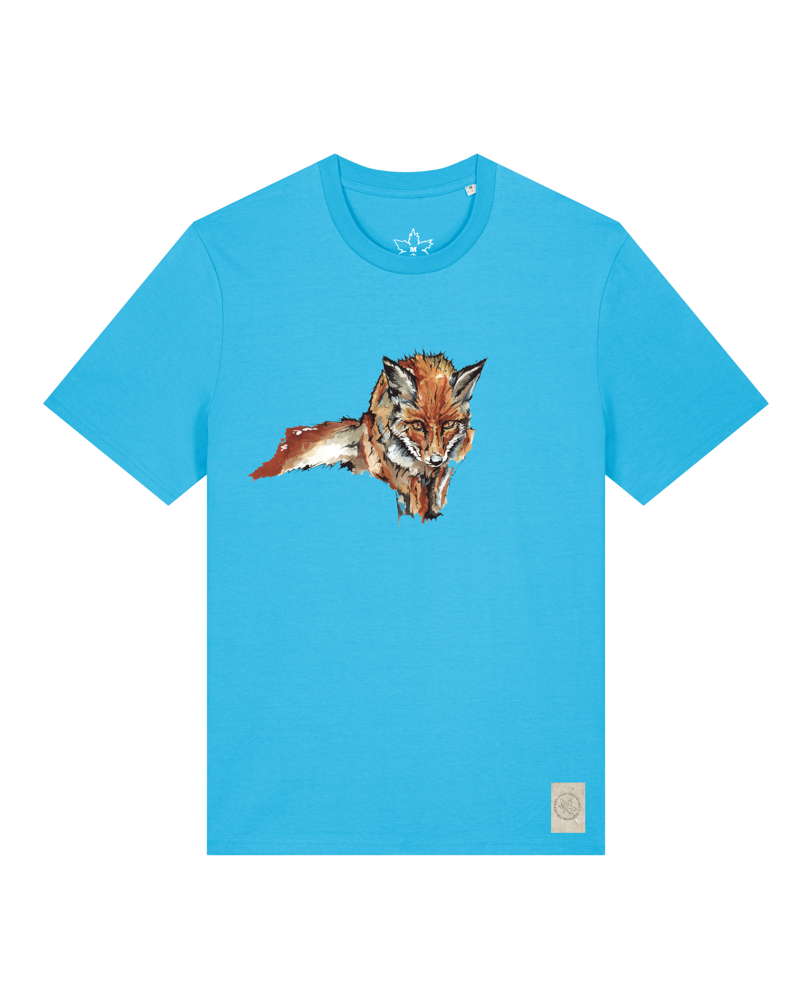 bio-unisex-medium fit-tshirt-fox views-sttu169-wasserblau-front