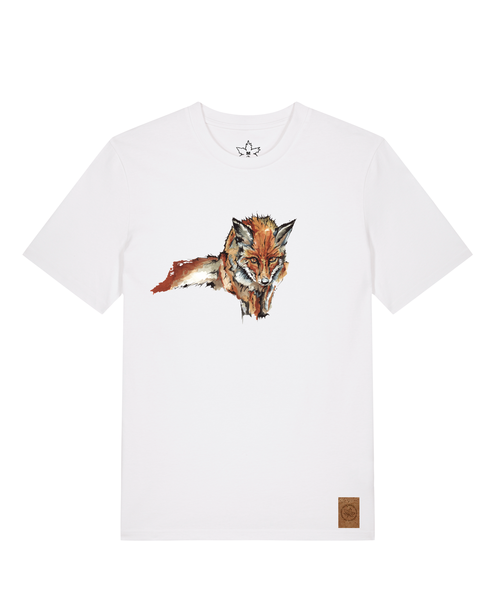 bio-unisex-medium fit-tshirt-fox views-sttu169-weiß-front