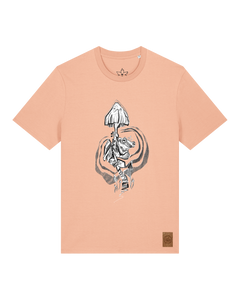 bio-unisex-medium fit-tshirt-frosch auf pilz-sttu169-agyptische keramik-front