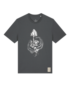 bio-unisex-medium fit-tshirt-frosch auf pilz-sttu169-eisen-front