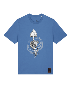 bio-unisex-medium fit-tshirt-frosch auf pilz-sttu169-hortensie-front