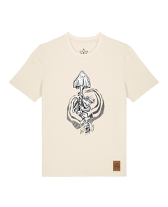 bio-unisex-medium fit-tshirt-frosch auf pilz-sttu169-natur-front