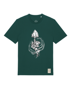 bio-unisex-medium fit-tshirt-frosch auf pilz-sttu169-spirulina-front