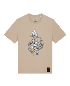 bio-unisex-medium fit-tshirt-frosch auf pilz-sttu169-treibsand-front
