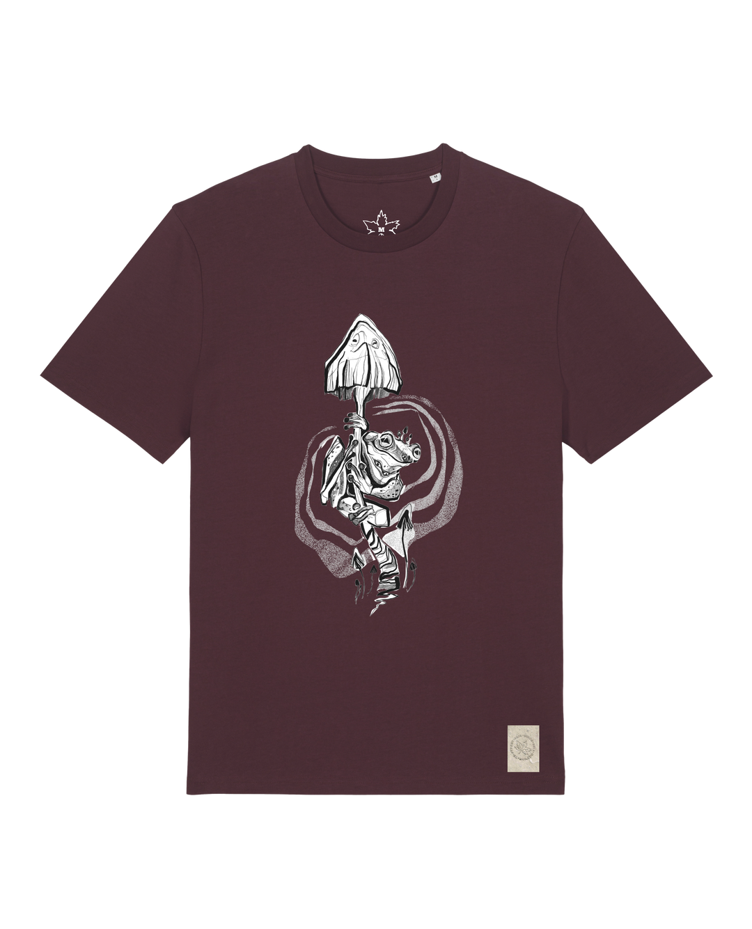 bio-unisex-medium fit-tshirt-frosch auf pilz-sttu169-zartbitter-front