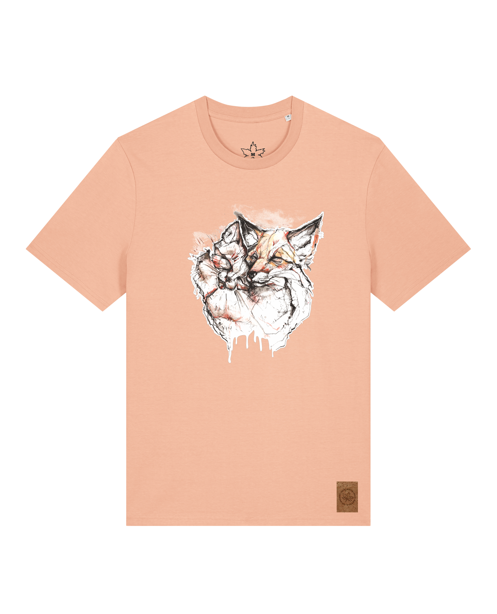 bio-unisex-medium fit-tshirt-fuchspaar-sttu169-agyptische keramik-front