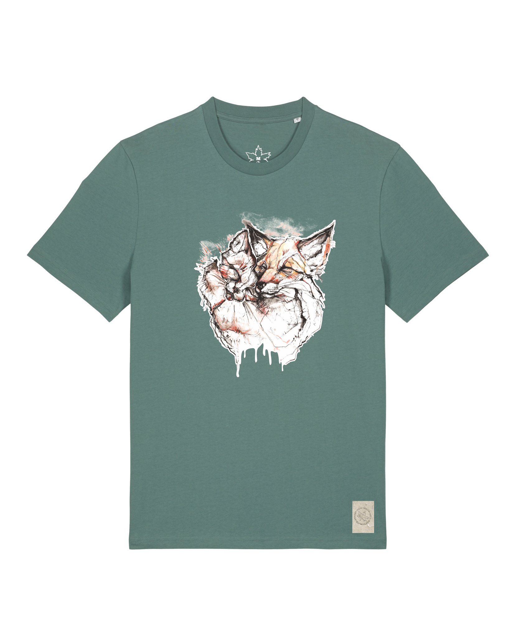bio-unisex-medium fit-tshirt-fuchspaar-sttu169-blautanne-front