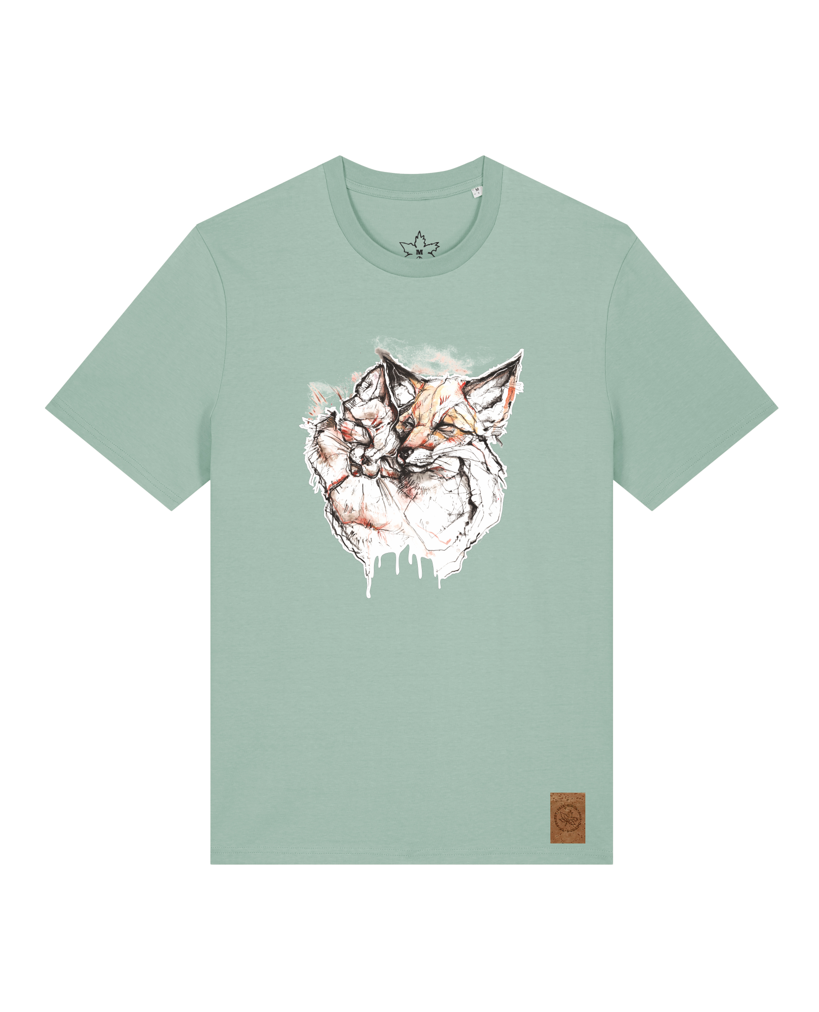 bio-unisex-medium fit-tshirt-fuchspaar-sttu169-eukalyptus-front