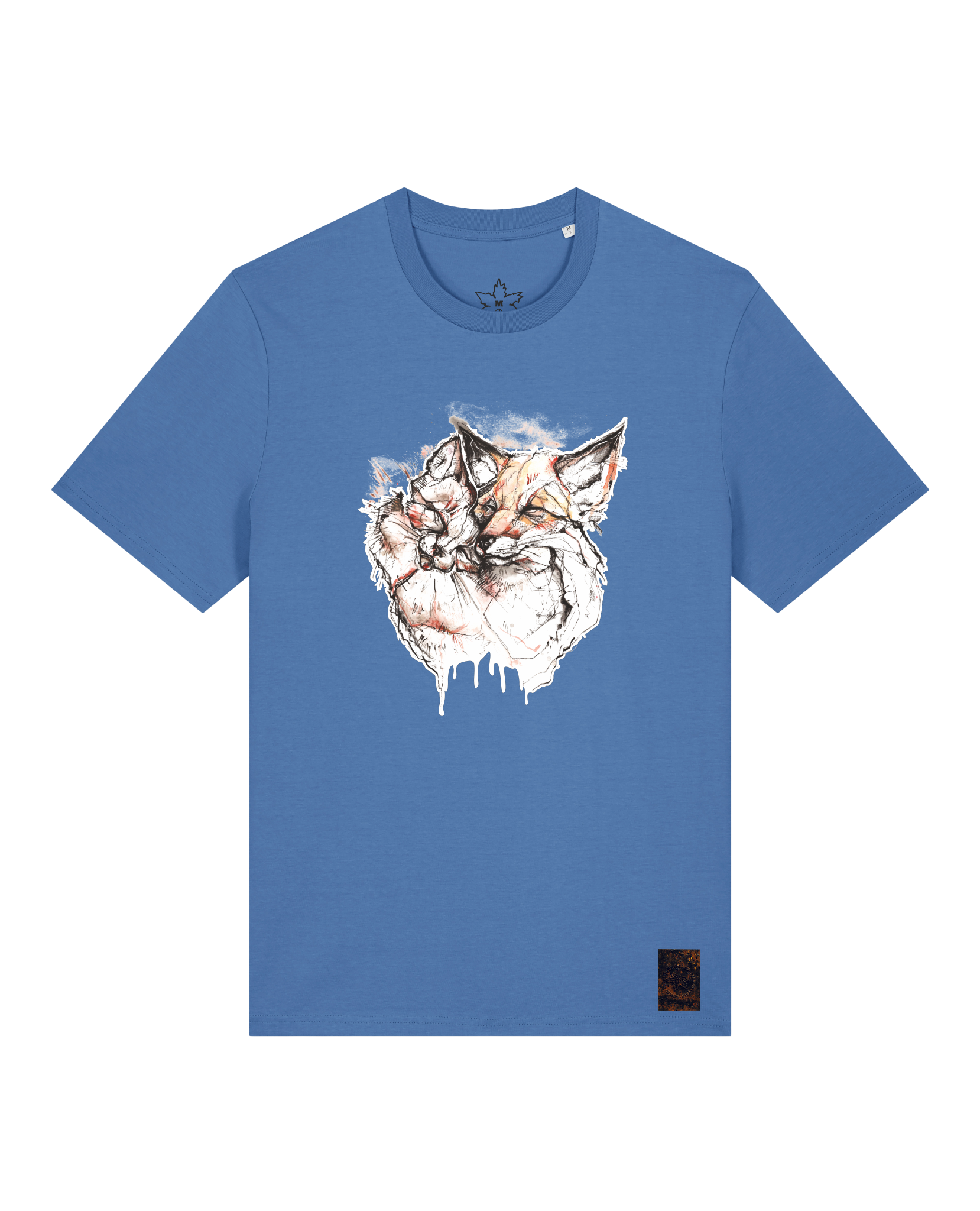 bio-unisex-medium fit-tshirt-fuchspaar-sttu169-hortensie-front