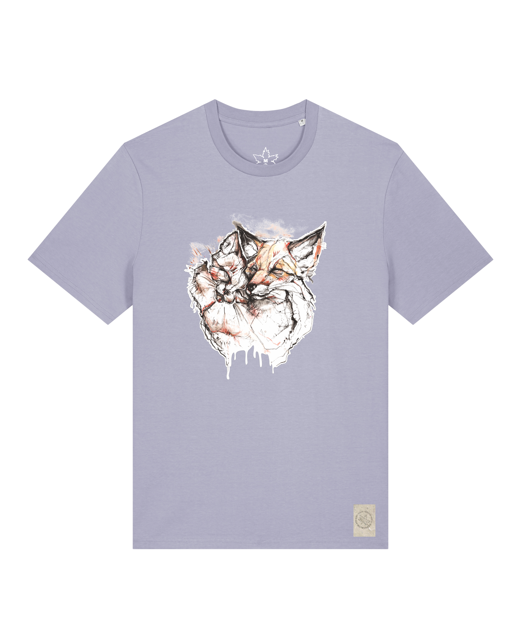 bio-unisex-medium fit-tshirt-fuchspaar-sttu169-lavender-front