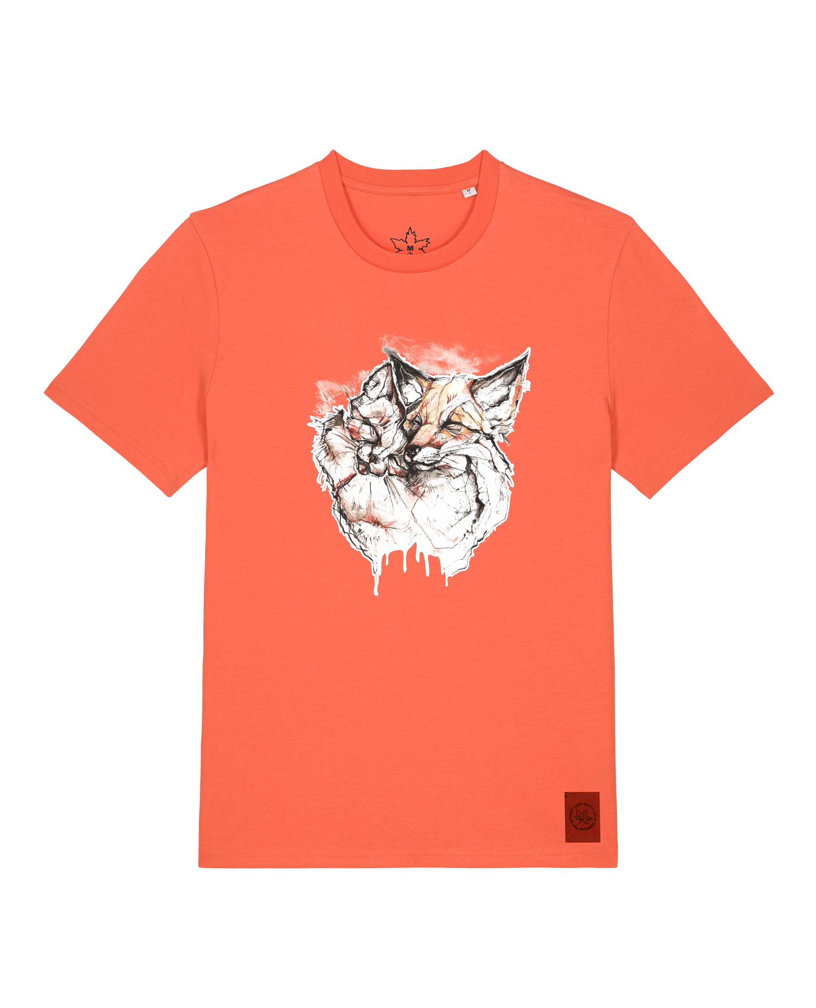 bio-unisex-medium fit-tshirt-fuchspaar-sttu169-mandarine-front