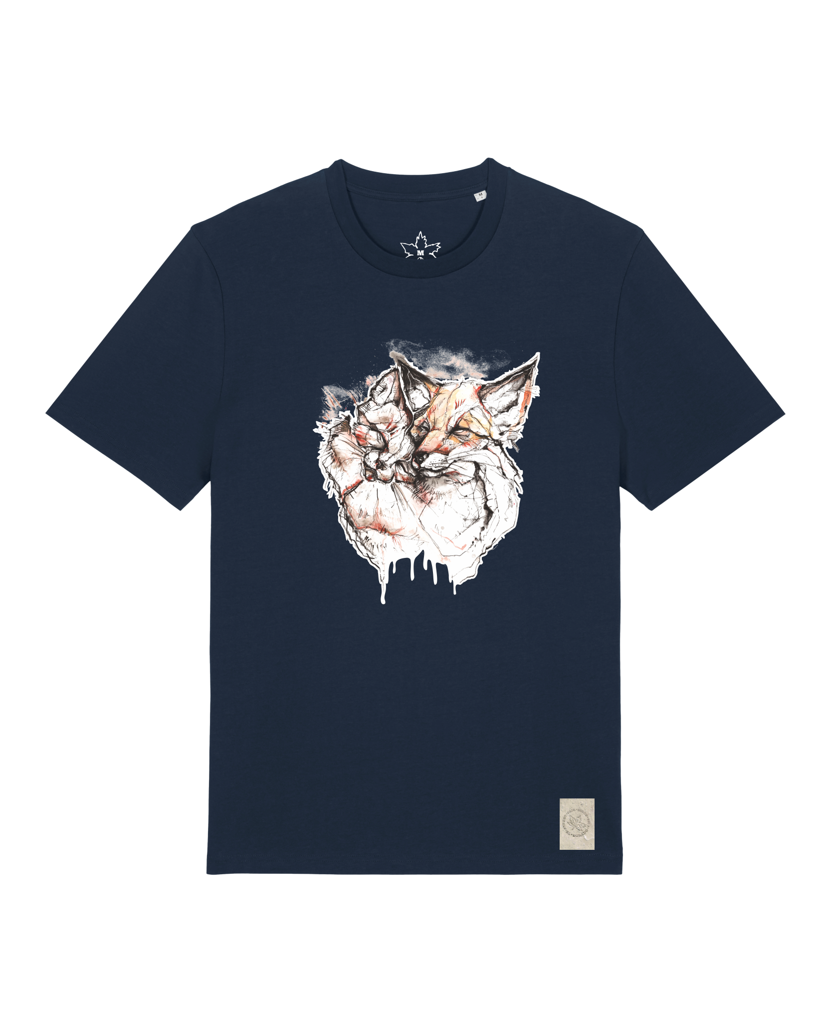 bio-unisex-medium fit-tshirt-fuchspaar-sttu169-marine-front