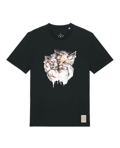 bio-unisex-medium fit-tshirt-fuchspaar-sttu169-schwarz-front