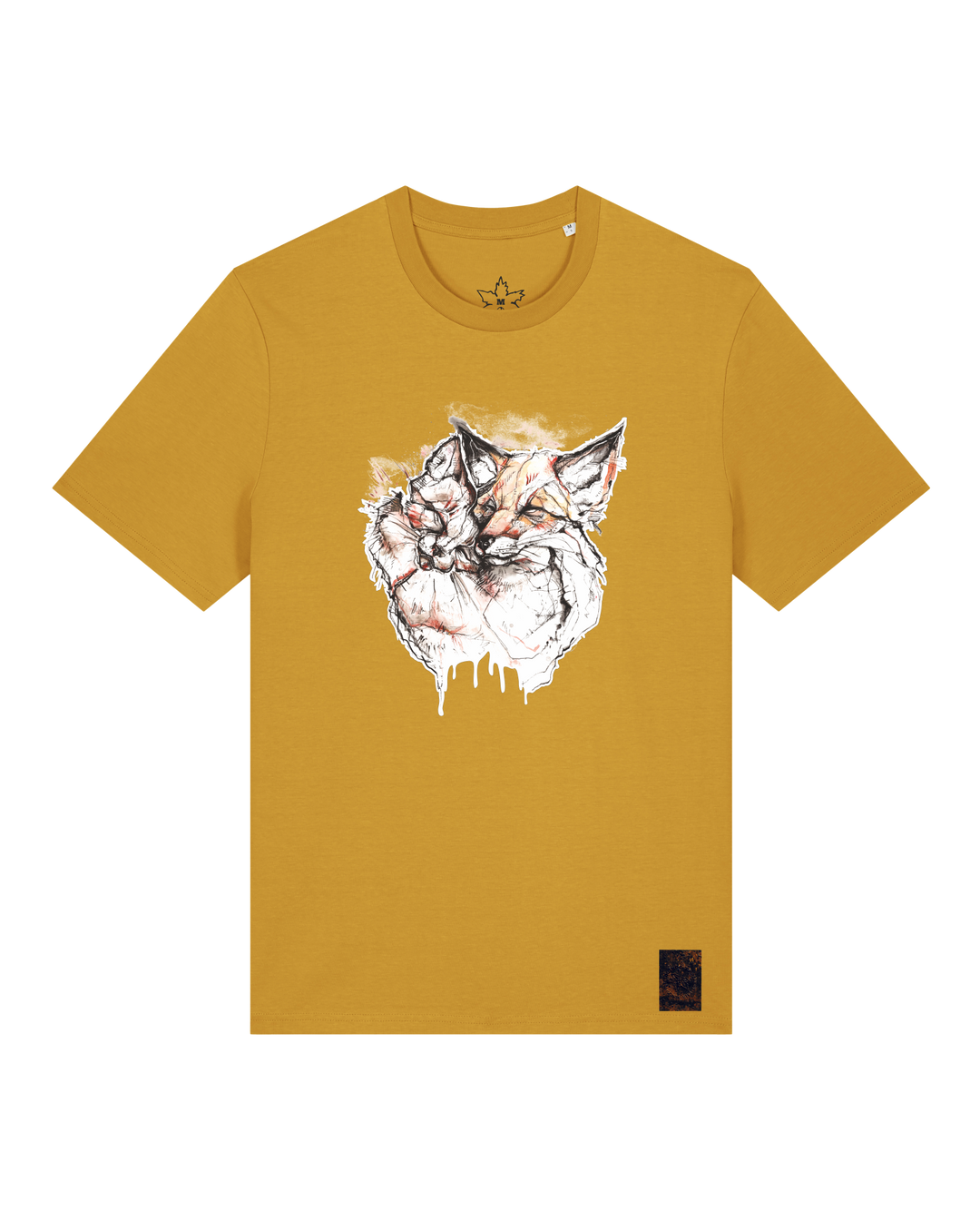 bio-unisex-medium fit-tshirt-fuchspaar-sttu169-senf-front