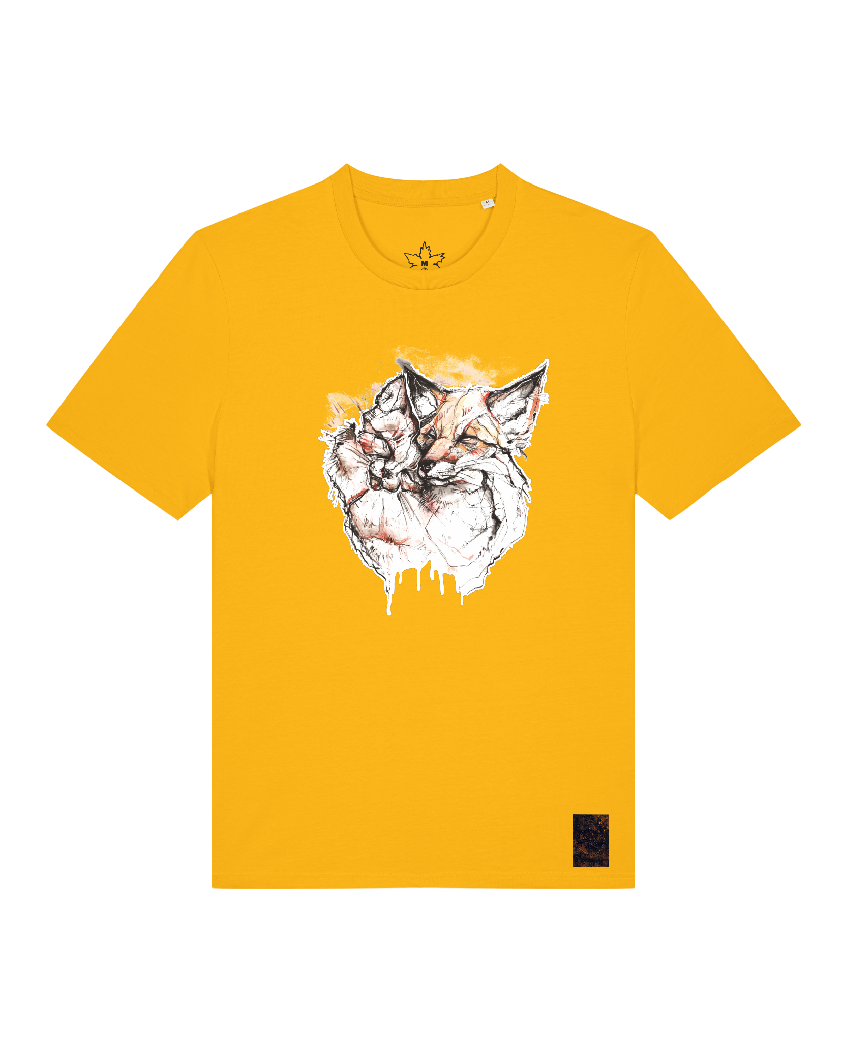 bio-unisex-medium fit-tshirt-fuchspaar-sttu169-sonnenblume-front