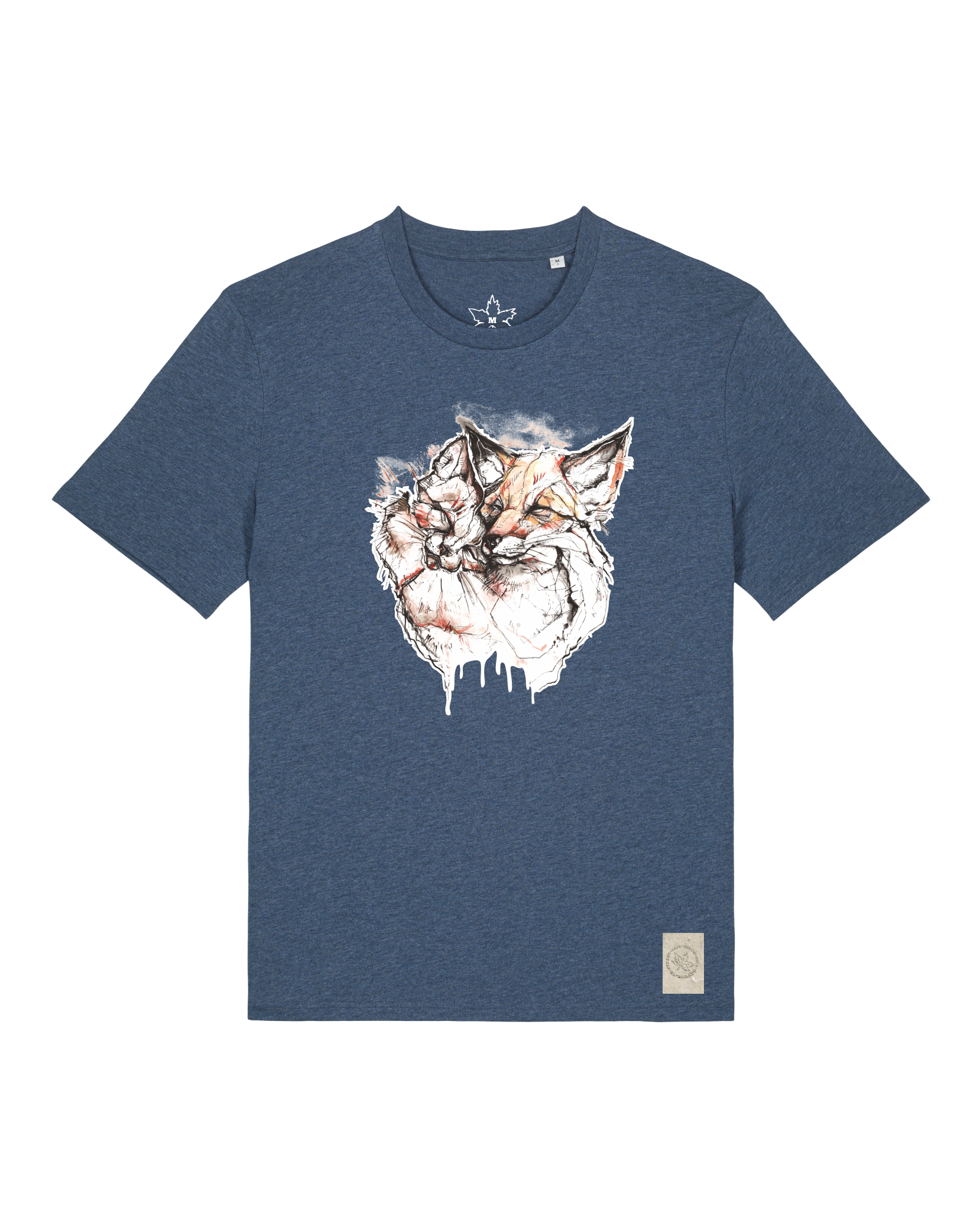 bio-unisex-medium fit-tshirt-fuchspaar-sttu169-walblau-front