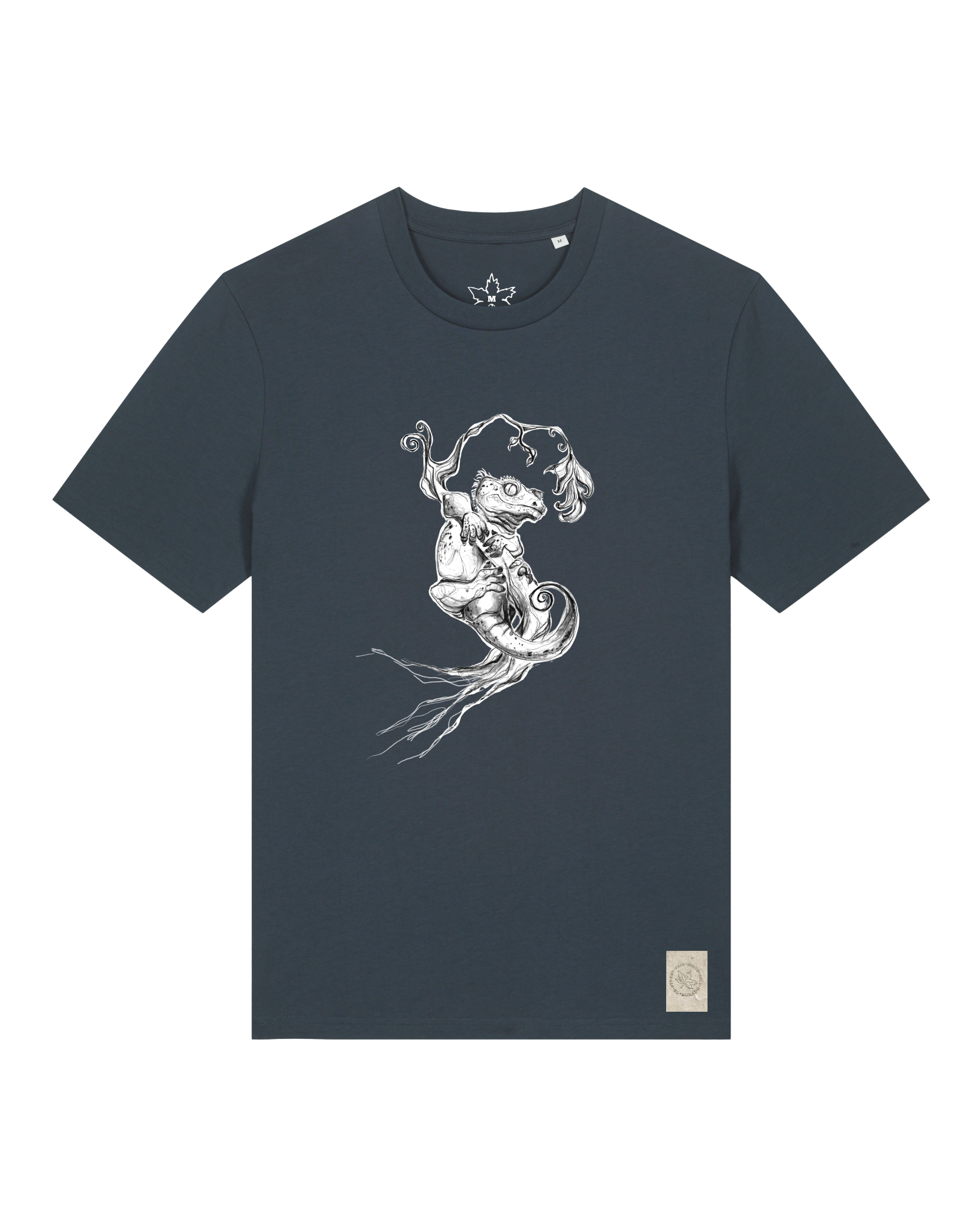 bio-unisex-medium fit-tshirt-gecko-sttu169-blaubeernacht-front