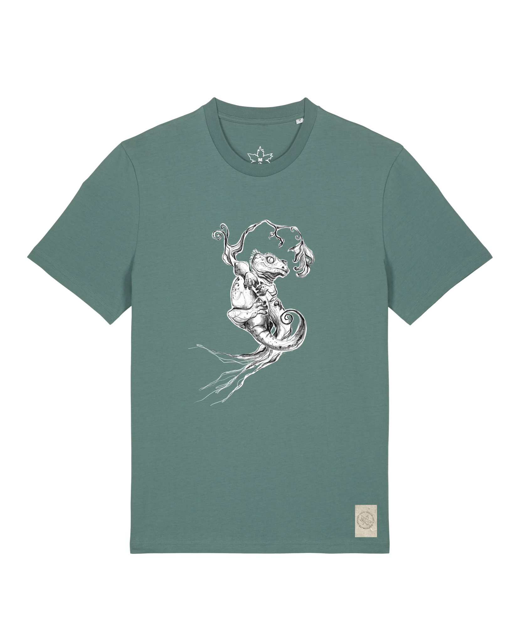 bio-unisex-medium fit-tshirt-gecko-sttu169-blautanne-front