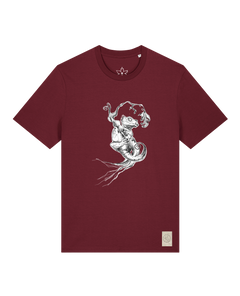 bio-unisex-medium fit-tshirt-gecko-sttu169-burgunder rot-front