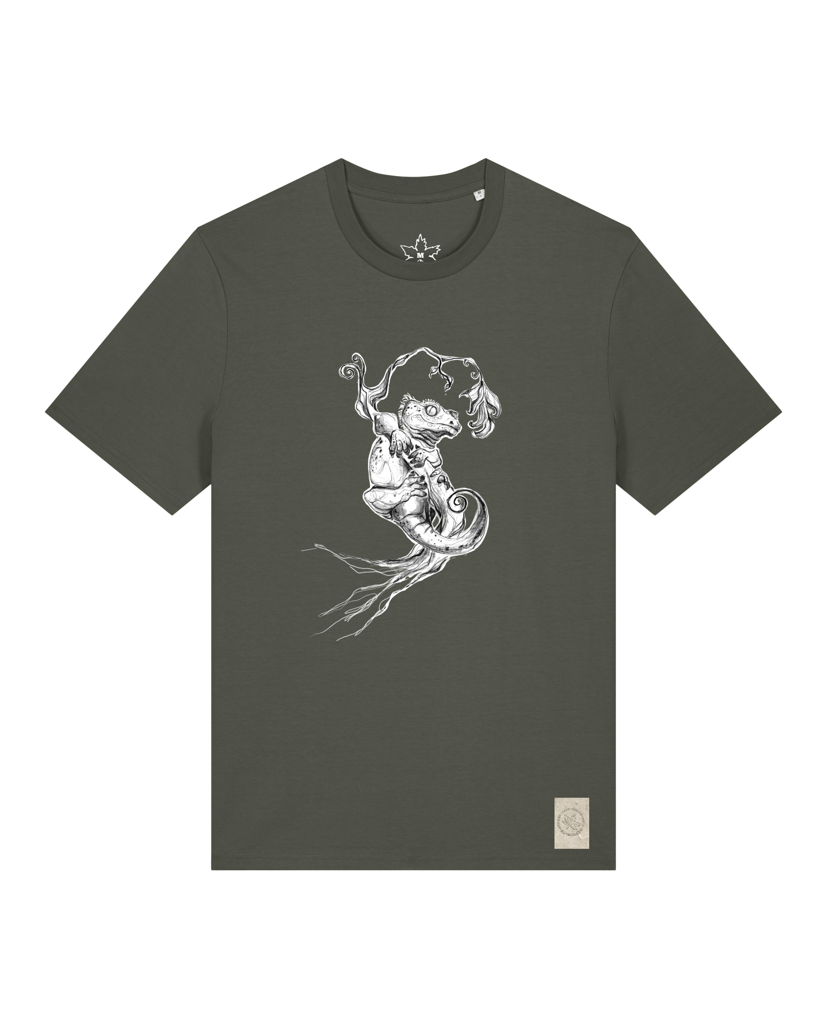 bio-unisex-medium fit-tshirt-gecko-sttu169-grunkohl-front