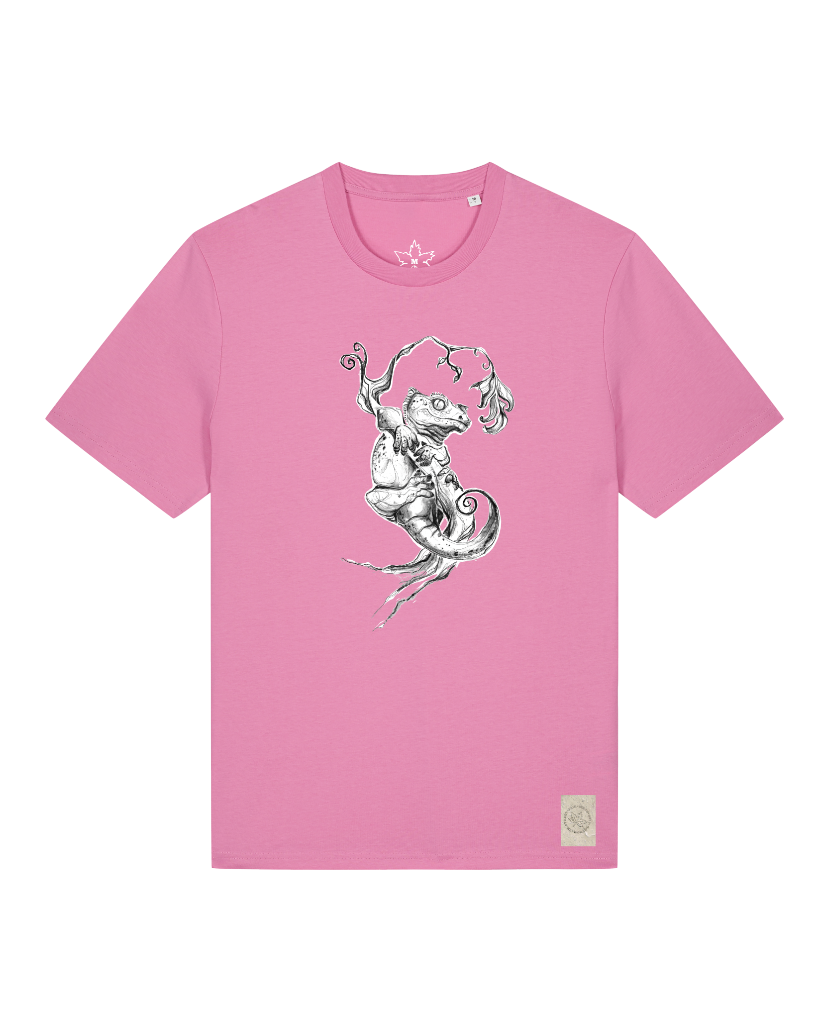 bio-unisex-medium fit-tshirt-gecko-sttu169-kaugummi-front