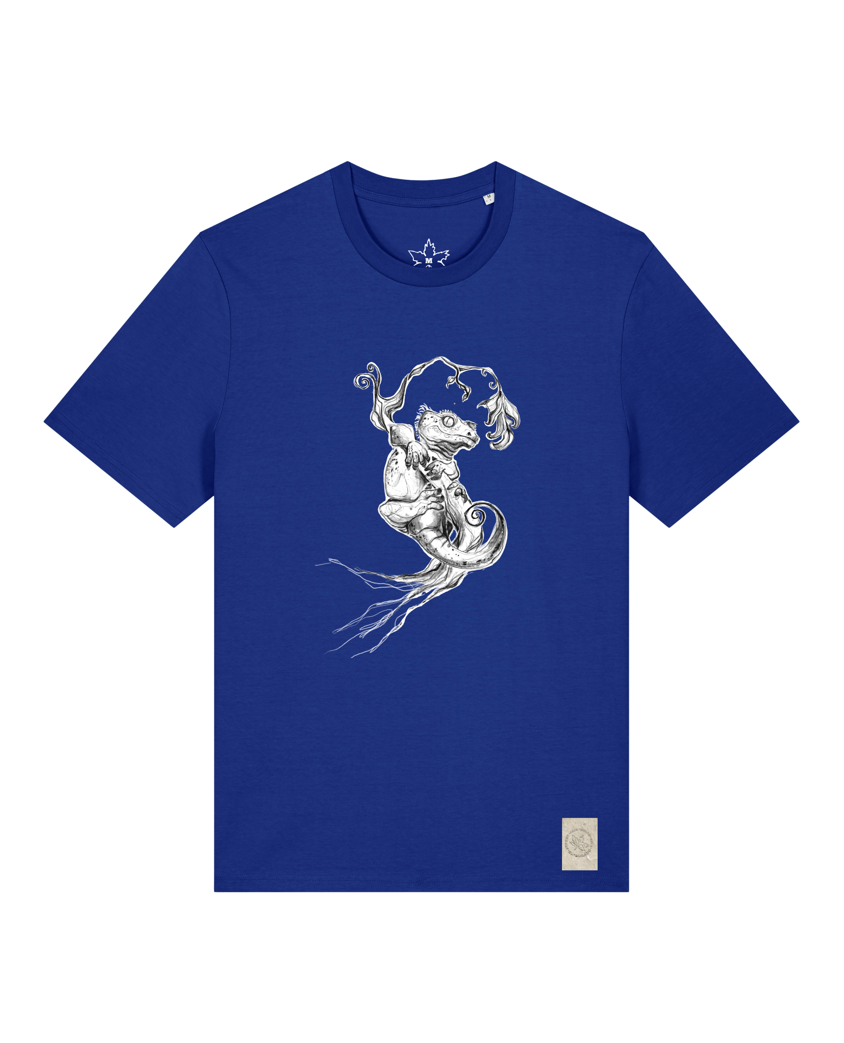 bio-unisex-medium fit-tshirt-gecko-sttu169-kornblume-front