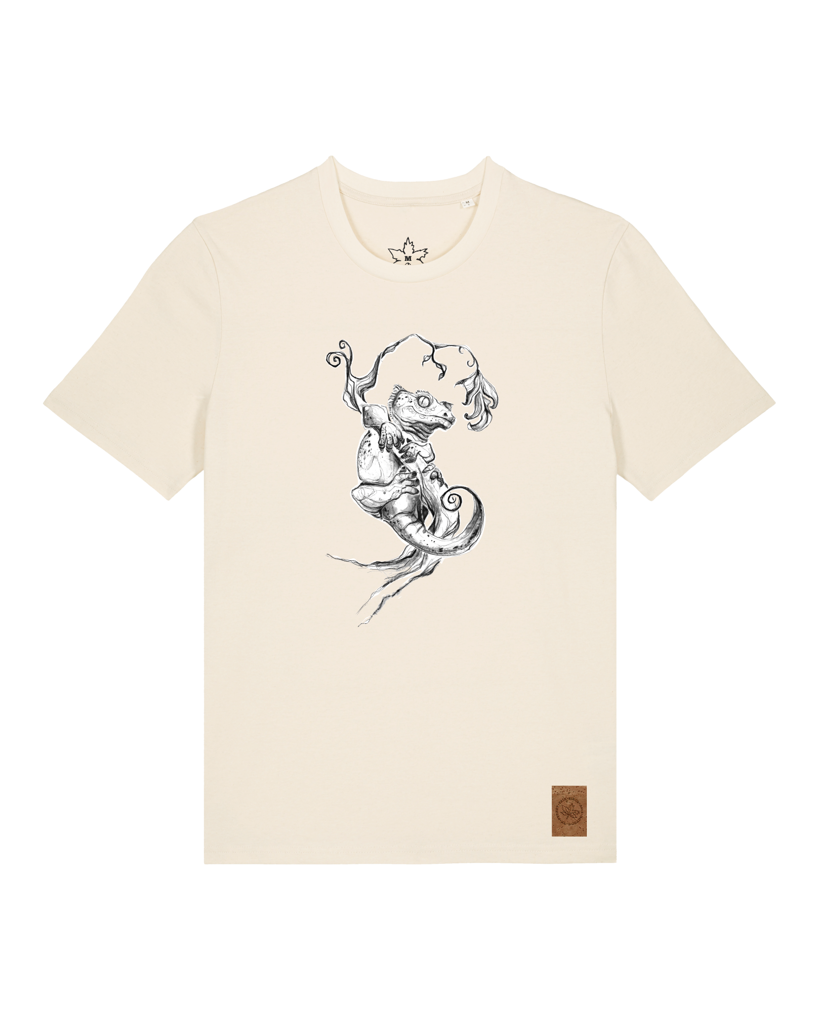 bio-unisex-medium fit-tshirt-gecko-sttu169-natur-front