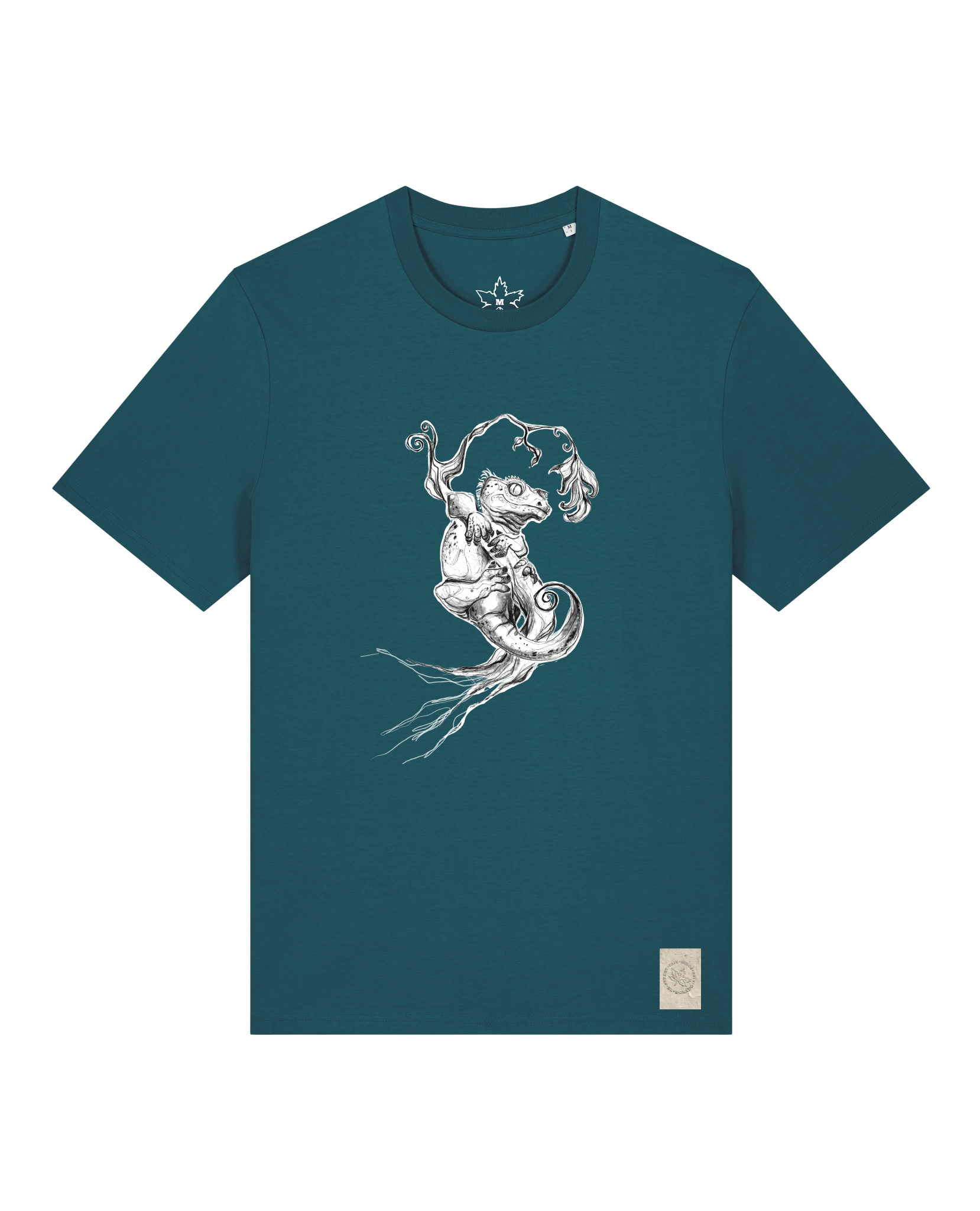 bio-unisex-medium fit-tshirt-gecko-sttu169-nordmanntanne-front