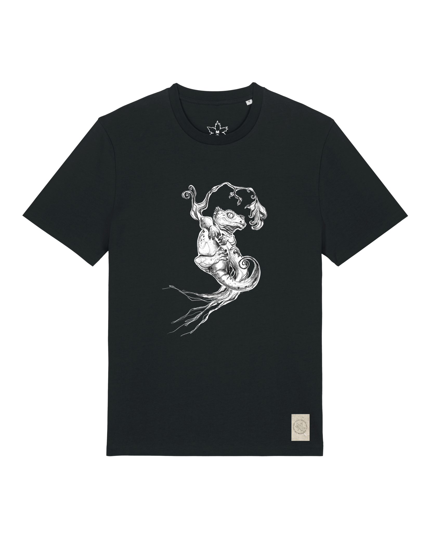 bio-unisex-medium fit-tshirt-gecko-sttu169-schwarz-front