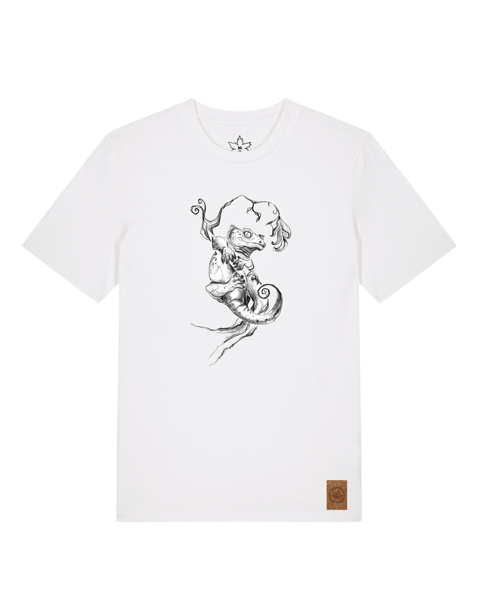 bio-unisex-medium fit-tshirt-gecko-sttu169-weiß-front