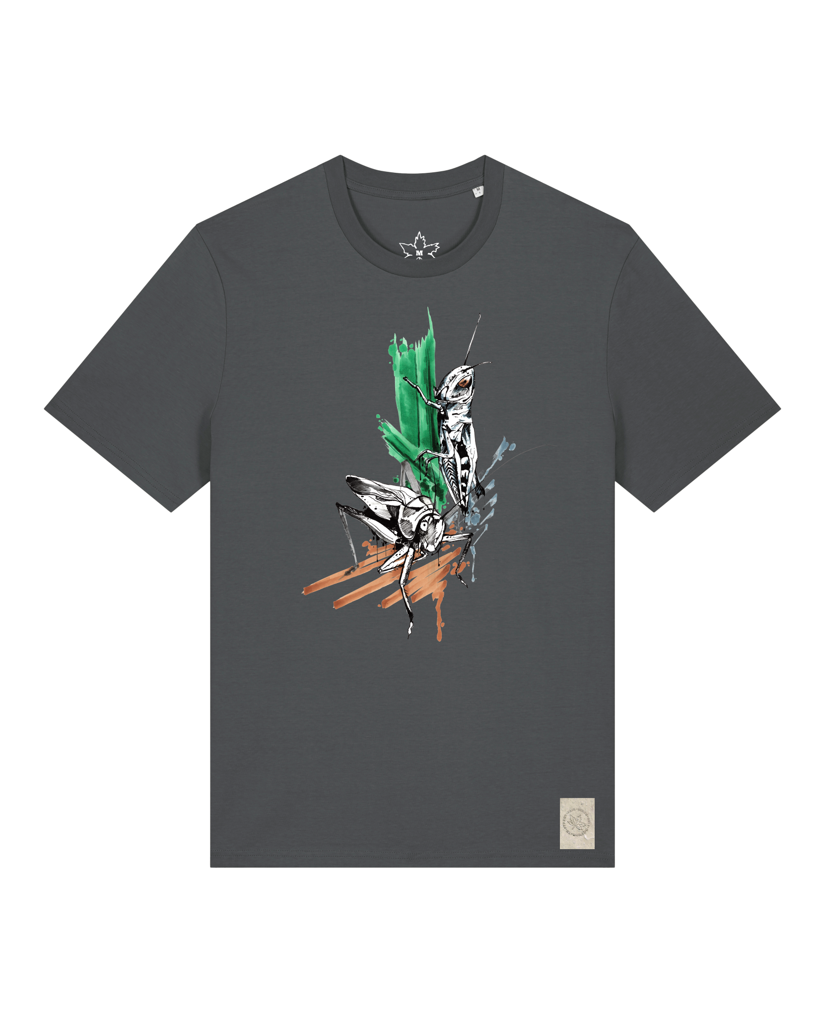 bio-unisex-medium fit-tshirt-grassland population-sttu169-eisen-front