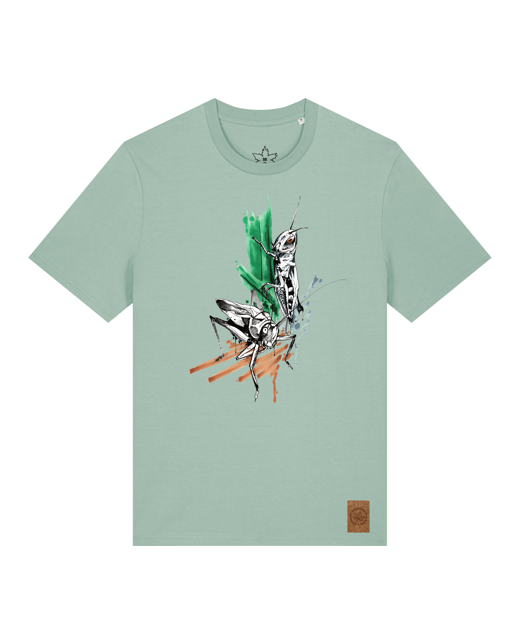 bio-unisex-medium fit-tshirt-grassland population-sttu169-eukalyptus-front