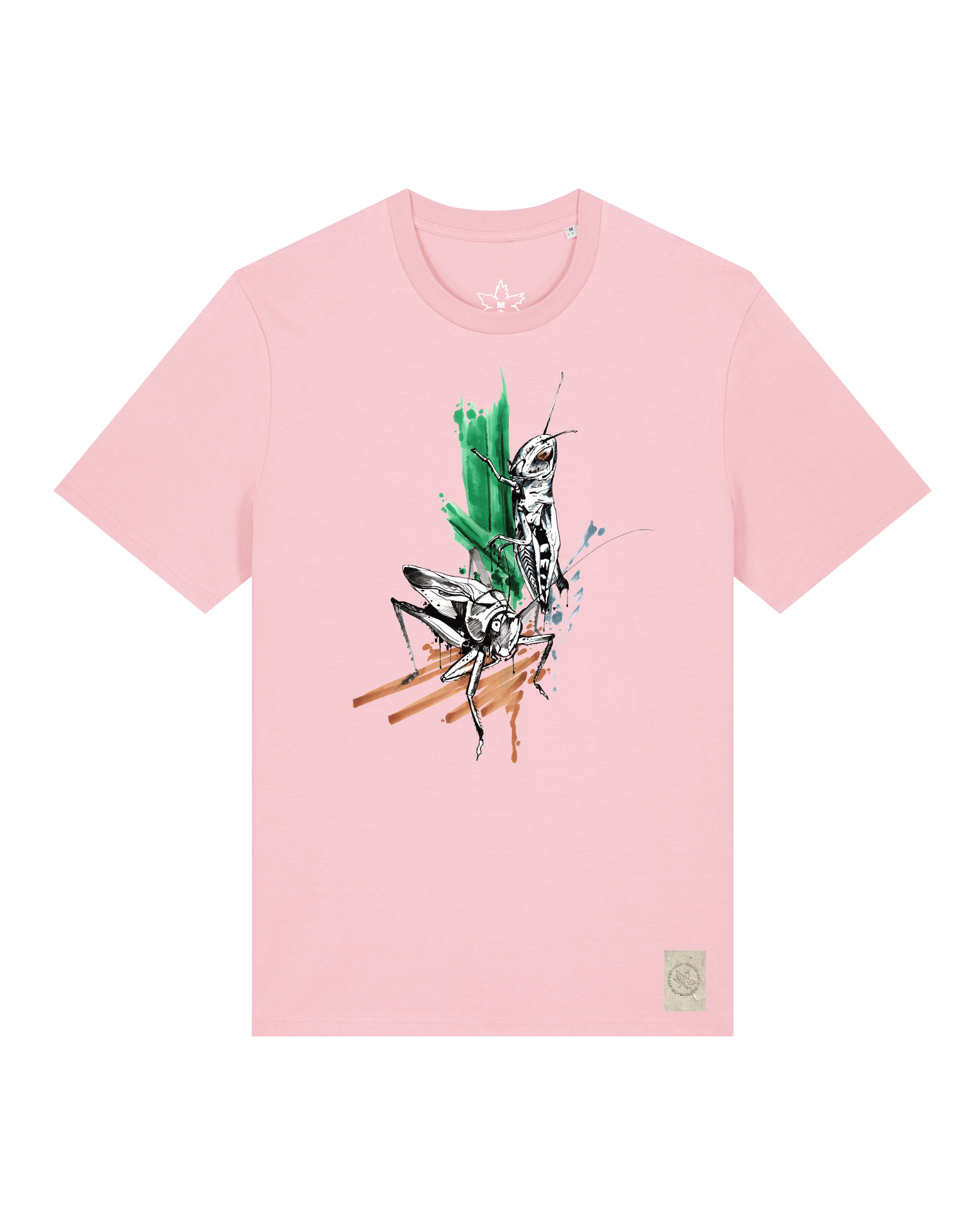 bio-unisex-medium fit-tshirt-grassland population-sttu169-flamingo-front