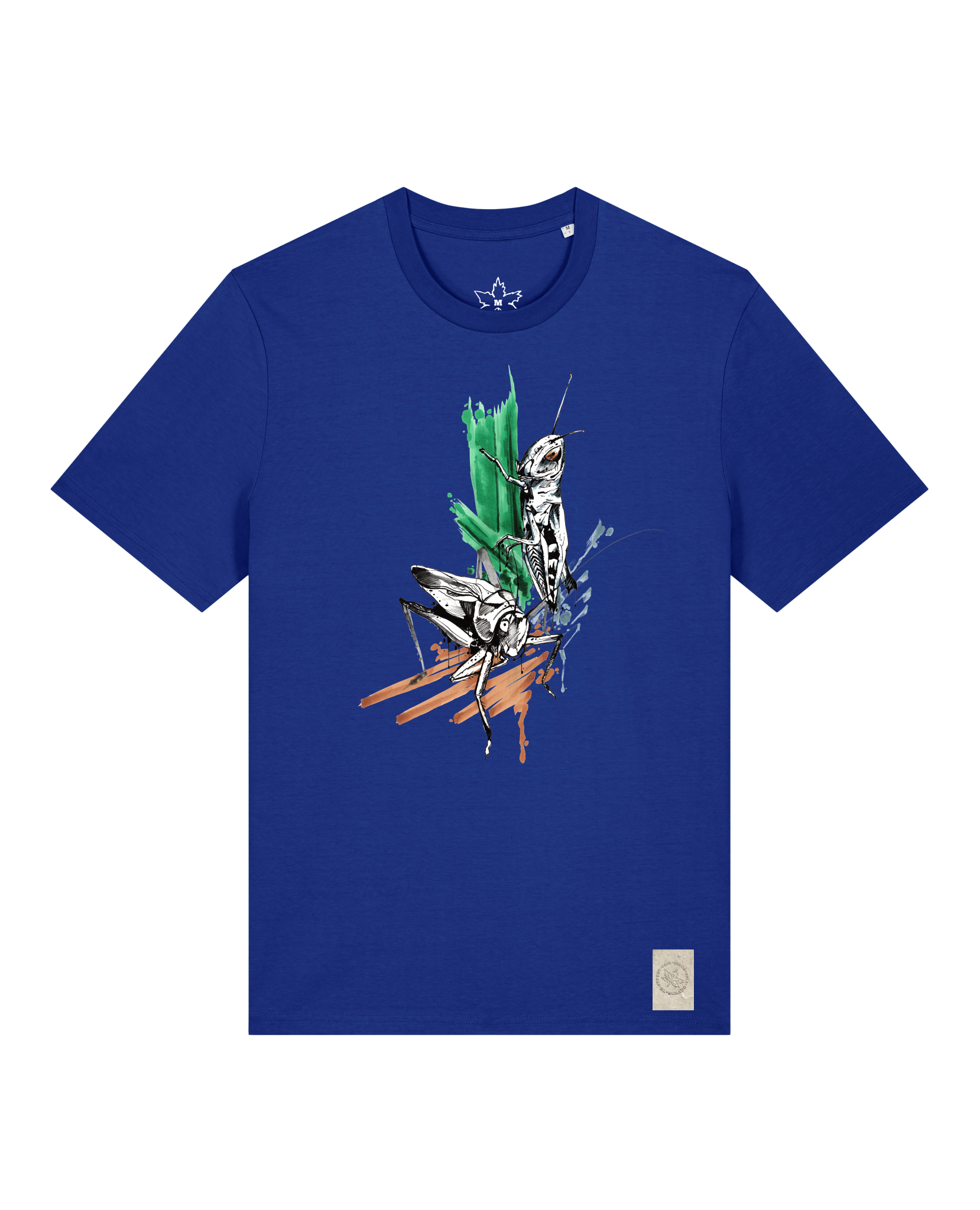 bio-unisex-medium fit-tshirt-grassland population-sttu169-kornblume-front