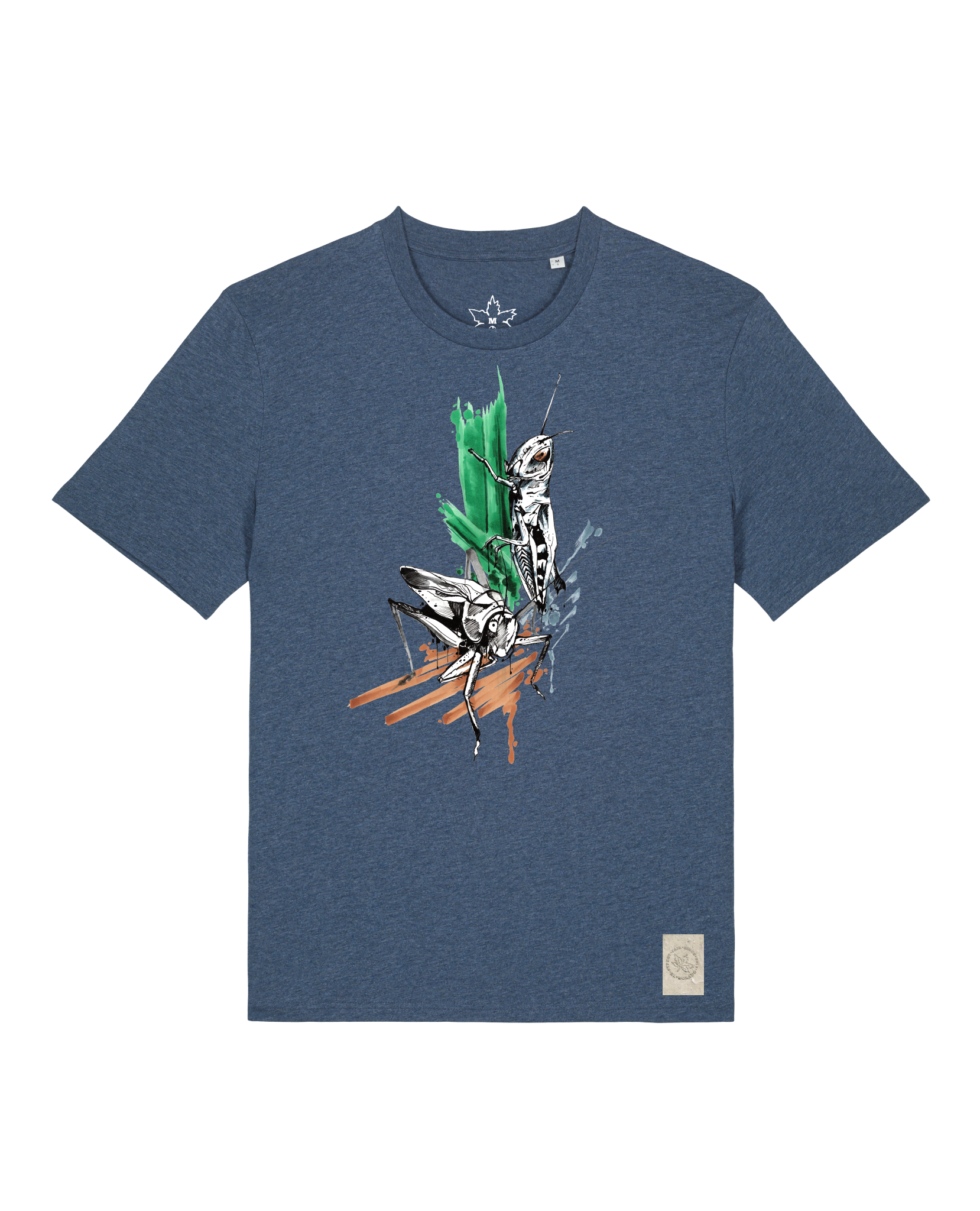 bio-unisex-medium fit-tshirt-grassland population-sttu169-walblau-front