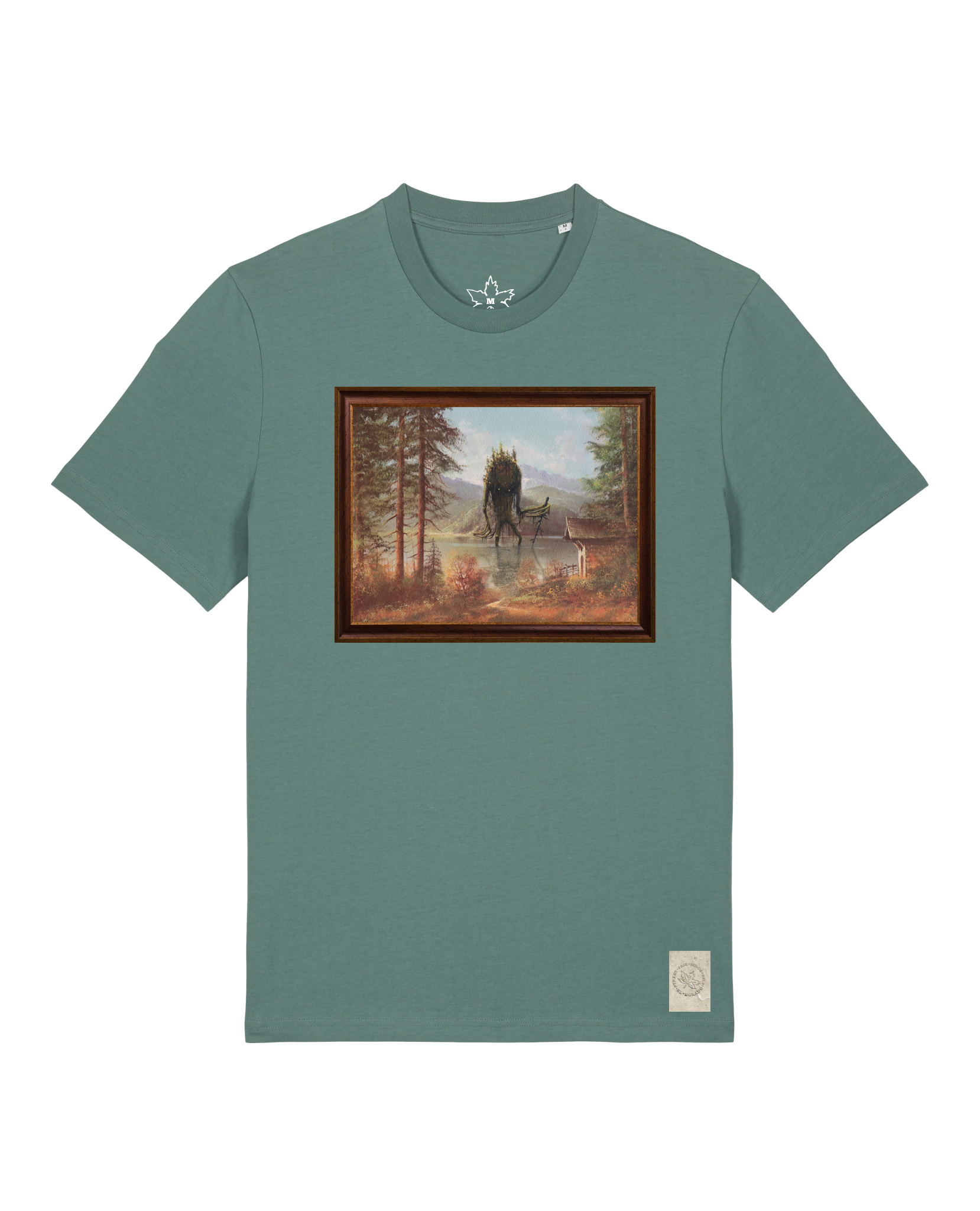 bio-unisex-medium fit-tshirt-herbst im riesengebirge-sttu169-blautanne-front