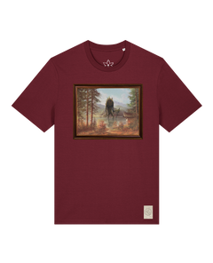 bio-unisex-medium fit-tshirt-herbst im riesengebirge-sttu169-burgunder rot-front